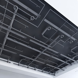 industrial ceiling air conditioning duct loft ceiling duct chandelier shaped ceiling 3d model