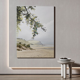 Quiet Landscape Painting Decorative Painting 3d model