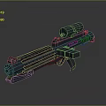 Tactical Weapon Sniper Rifle With Scope Barrel Mechanical Parts And Metallic Grip