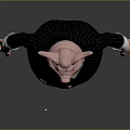 3D Cartoon Pig Head Character In Gray Suit With Red Tie Badge And Claw Hands
