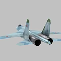 Modern Light Blue Camouflage Fighter Jet With Twin Vertical Tails And Black Cockpit