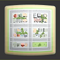 Modern Urban City Model With Colorful Buildings Streets And Green Areas