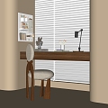 Modern Custom Desk Chair Hanging Desk Venetian Blinds 3d model