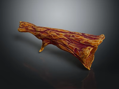 Handcrafted Wooden Stone Decorative Sculpture With Natural Texture And Irregular Shape 3d model