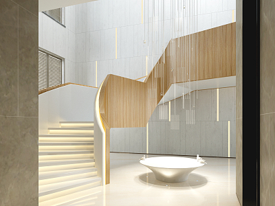 modern staircase revolving staircase model