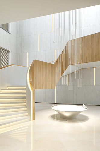 modern staircase revolving staircase 3d model