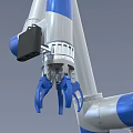 Modern Industrial Equipment With Robotic Arm And Laser Projection Technology