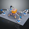 Modern robot spider robot mecha spider sci-fi spider 3d model