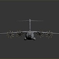 Modern transport aircraft transport aircraft large transport aircraft 3d model