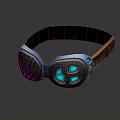 Modern Illuminated Jewelry With Turquoise Pink Lights And Black Perforated Strap
