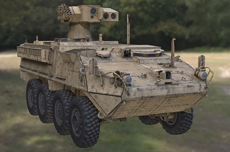 American M1134 Stryker Anti-tank Missile Launcher Armored Vehicle 3d model