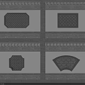 Traditional Lattice Windows In Various Shapes With Brick Wall Architectural Details