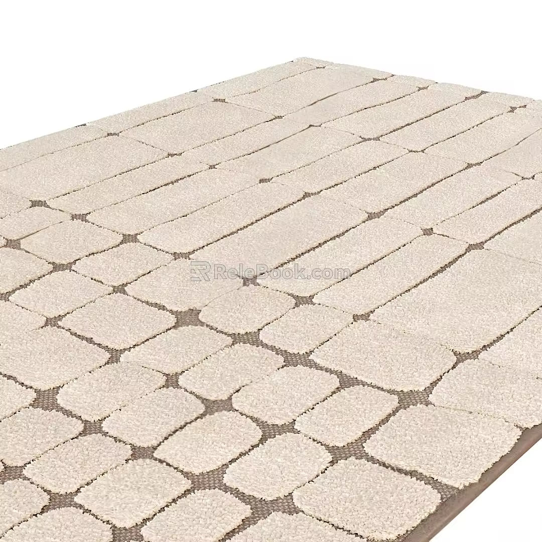 New Chinese Plush Carpet 3d model