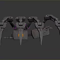 Mechanical Spider With Metallic Legs Purple Red Accents And Illuminated Robotic Body