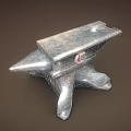 Old Rusted Anvil With Heavy Solid Base And Weathered Metal Surface 3d model