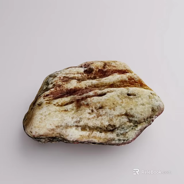 Rustic Stone and Wood Blend Featuring Unique Grain and Surface Texture 3d model 