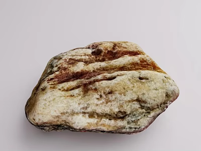 Rustic Stone and Wood Blend Featuring Unique Grain and Surface Texture 3d model