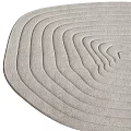 Soft Stylish Rugs With Layered Circular Pattern In Neutral Tone