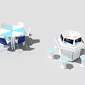 Laboratory Table Combinations With Various Sizes And Color Options 3d model