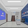 Information Analysis Center Office With Large Display Screens And Multiple Computer Monitors