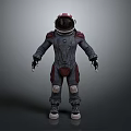Advanced Futuristic Astronaut Spacesuit With Detailed Protective Design And Helmet For Space Missions