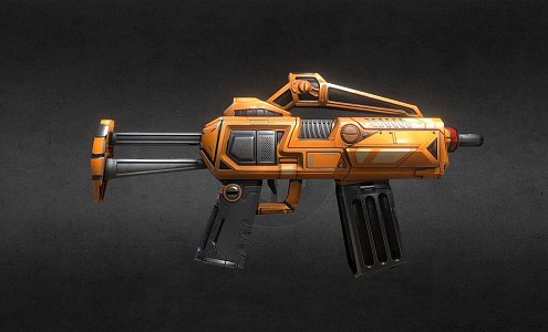 semi-automatic sci-fi gun 3d model