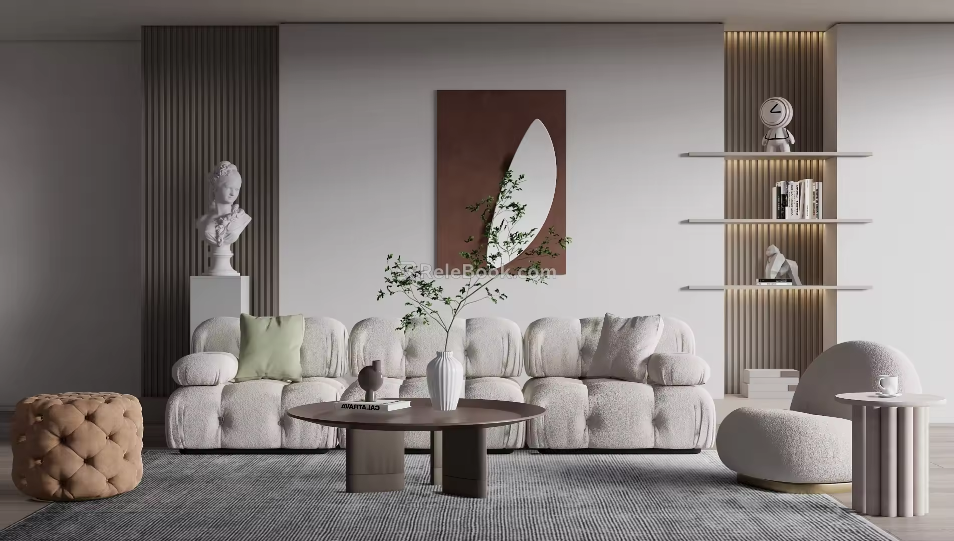 Modern Sofa Coffee Table Combination Sofa Combination 3d model