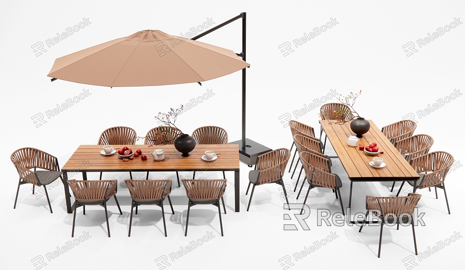 Modern Courtyard Outdoor Table and Chair Casual Table and Chair Dining Table and Chair Outdoor Chair model