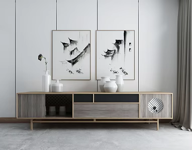 Modern TV Cabinet TV Cabinet Combination 3d model