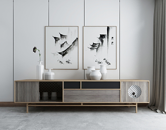 Modern TV Cabinet TV Cabinet Combination 3d model