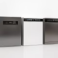 Modern Kitchen Dishwashers In Three Colors With Sleek Design And Control Panels 3d model