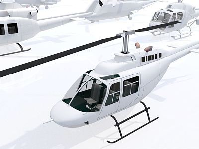 Modern Helicopter Aircraft model