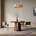 Quiet table and chair combination 3d model