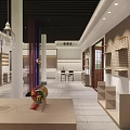 Beverage Store Interior Design Featuring Cashier Area Beverage Display And Bar Stools