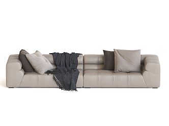 modern double sofa leisure sofa 3d model