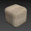 Beige Woven Fabric Components With Spiral Folds And Detailed Textured Pattern Design