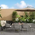 Modern Courtyard 3d model