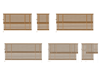 Modern venetian blinds venetian blinds combination 3d model