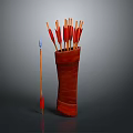 Handcrafted Traditional Arrow Weapon Stored in Leather Quiver with Extra Arrow