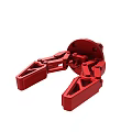 Red Mechanical Claw With Articulated Joints For Industrial Machinery Applications