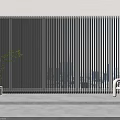White Venetian Blinds In Modern Indoor Space With City View Green Plant And White Chair