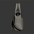 Stylish Beige Leather Handbag With Top Handles Adjustable Shoulder Strap And Metal Hardware