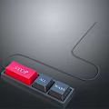 Electronic Control Device With Red Stop Button All Waves Buttons And Cable
