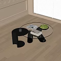Modern round coffee table 3d model
