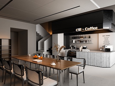 Coffee Shop Coffee Shop Cafe Tea Restaurant Milk Tea Shop 3d model