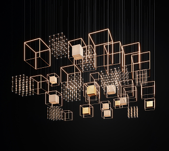 Light Luxury Chandelier 3d model