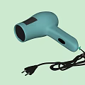 Smart Machine Light Blue Hair Dryer With Modern Design And Power Cord