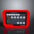 Red Frame Z Control Panel With Display Screen And Function Buttons