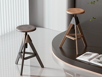 New Chinese Bar Stool 3d model