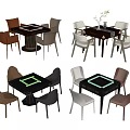 Modern Mahjong Table and Chair Mahjong Table Chess and Card Table 3d model